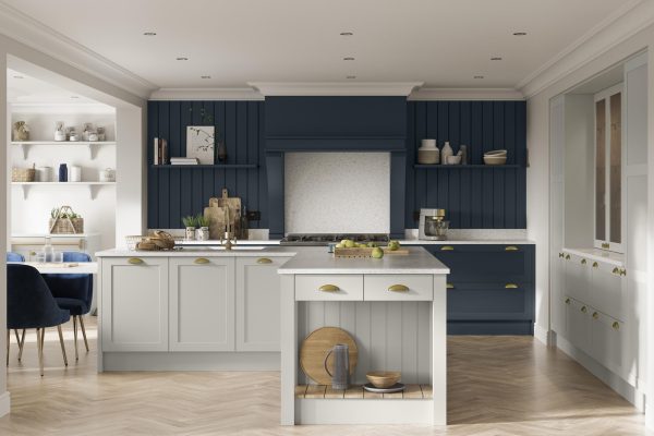 Marine and Light Grey Marine and Light Grey