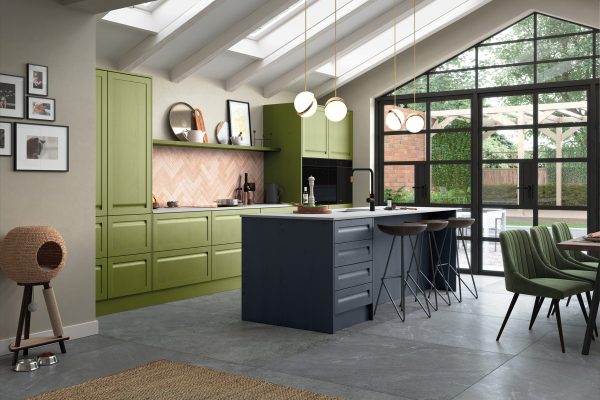 Slate Blue Stone and CMS Citrus Green Slate Blue Stone and CMS Citrus Green